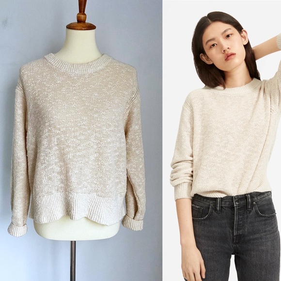 Everlane Cotton Linen Crew Sweater In 
